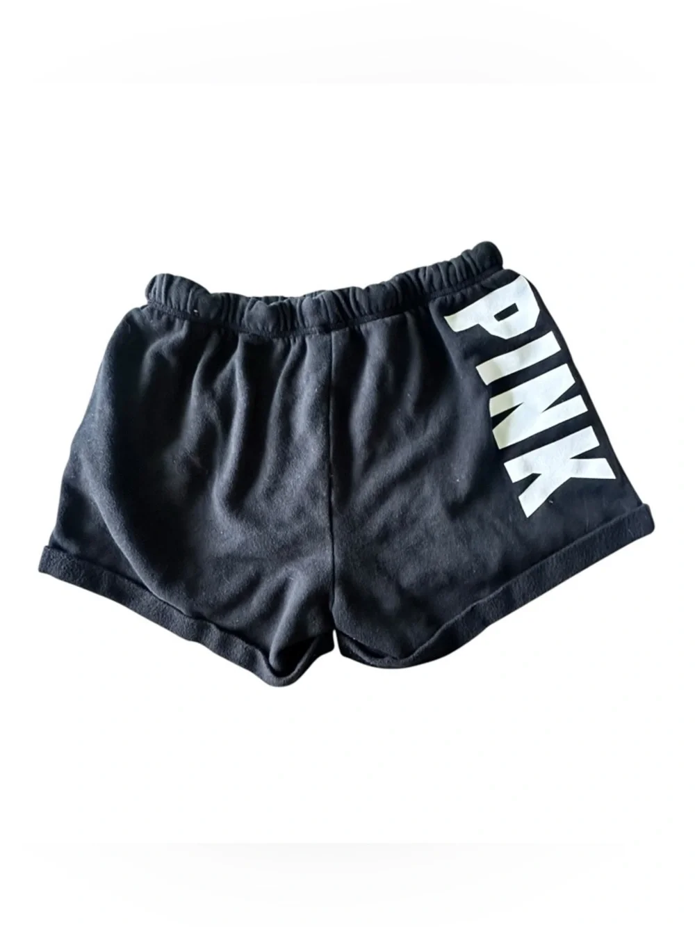 PINK Victoria Secret Lounge Shorts - Womens Small - Black - White Logo
